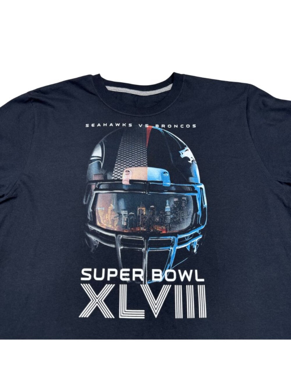 Nike Super Bowl XLVIII Seattle Seahawks Vs Broncos Regular Fit T-Shirt, Size L - Picture 3 of 6